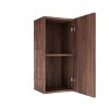14" Wall-Mounted Floating Striped Bathroom Vanity Side Cabinet with Door and Shelf, (Suitable for NOOR Bathroom Vanity), Retro Walnut Woodgrain Color - 2 of 4