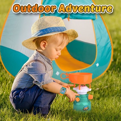 Fun Little Toys Camping Tent with Tools and Food, 18 pcs