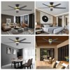 TALOYA 52 in. Ceiling Fan with Light and Remote, Reversible Quiet DC Motor and 5 Blades 3 CCT Light,Golden Black - 4 of 4