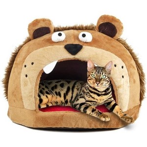 Pet Life Roar Bear Snuggle Plush Polar Fleece Pet Bed Brown - 1 of 1