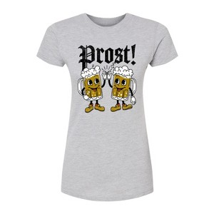 Women's - Instant Message - Oktoberfest Prost Beers Fitted Graphic T-Shirt - 1 of 4