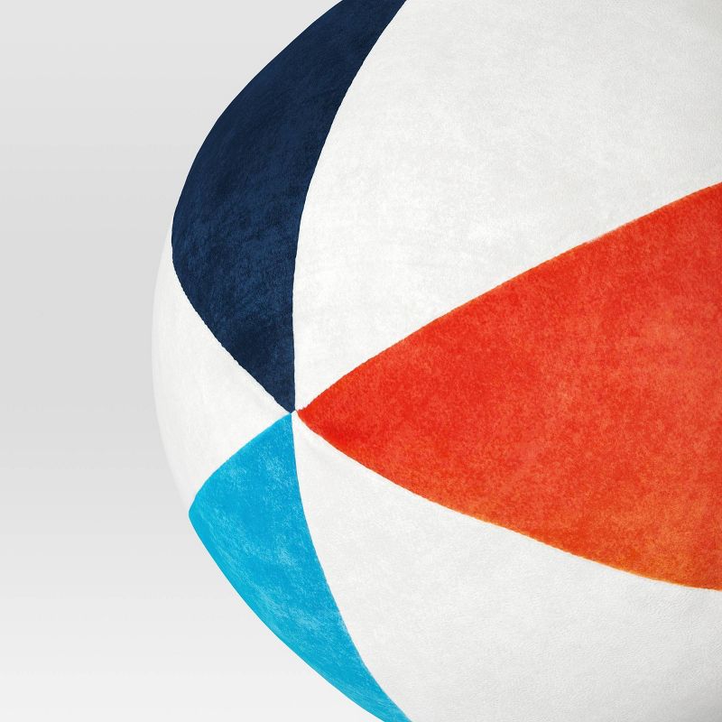 Beach Ball Shaped Throw Pillow White/Red/Blue - Sun Squad&#8482;, 1 of 4