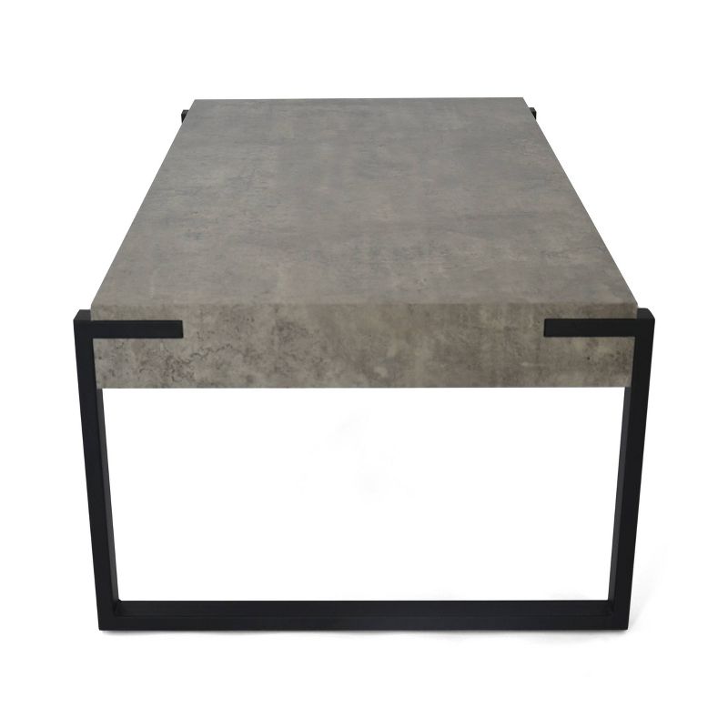 Merion Modern Contemporary Coffee Table Concrete - Christopher Knight Home, 6 of 8