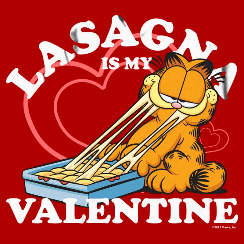 Men's Garfield Lasagna is My Valentine T-Shirt, 2 of 6