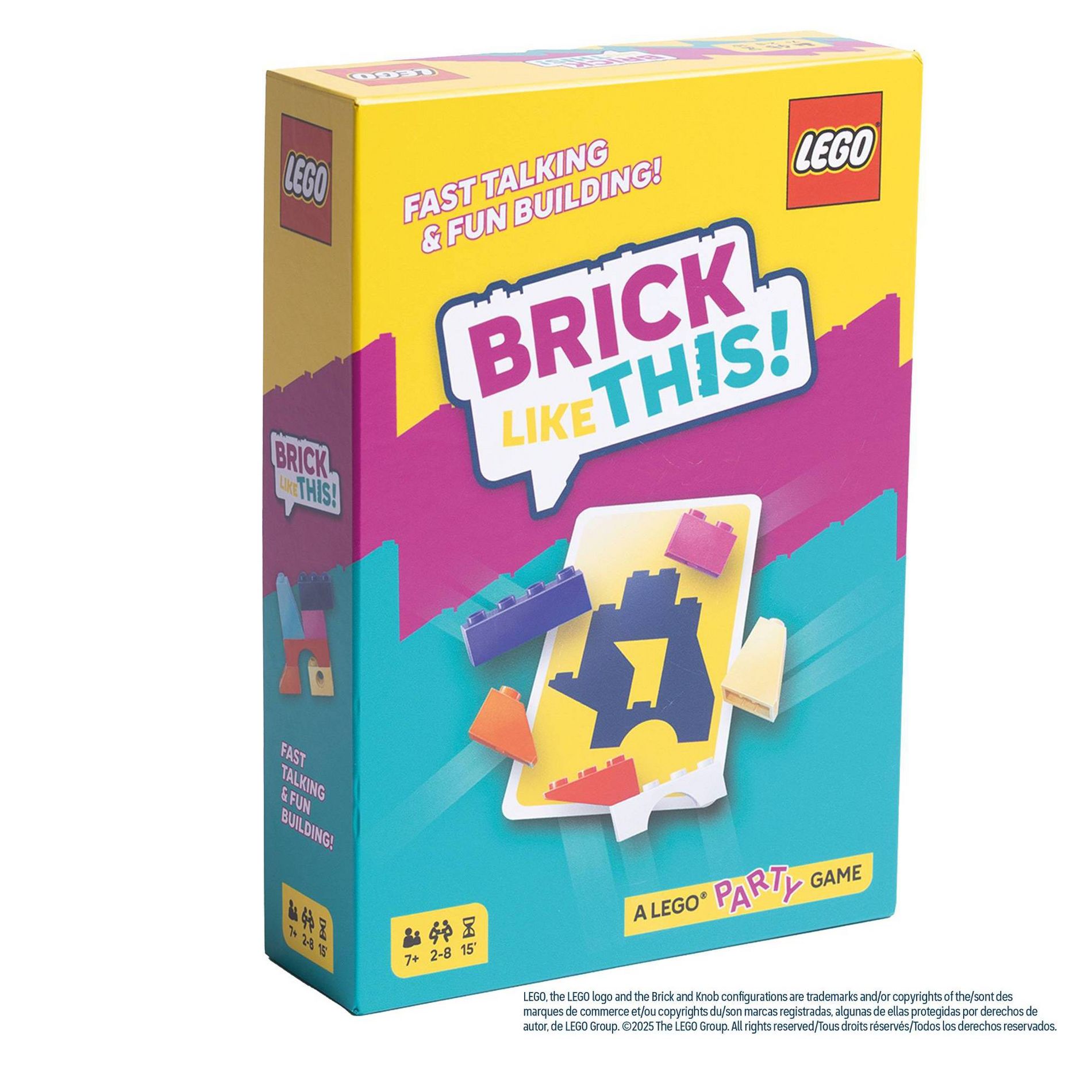Asmodee Brick Like This Board Game: Party Game, 2-8 Players, 15-Minute Play, Problem Solving, Includes Cards & Timer