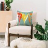 16"x16" Garima Dhawan Tulips Square Throw Pillow Green - Deny Designs: Machine Washable, Indoor Decorative, Zippered - 2 of 4