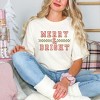 Simply Sage Market Women's Merry and Bright Checkered Short Sleeve Garment Dyed Tee - 2 of 4