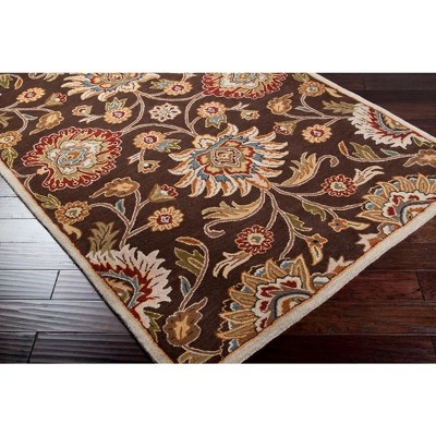 Eckville Dark Brown Tufted Wool 2' x 3' Area Rug