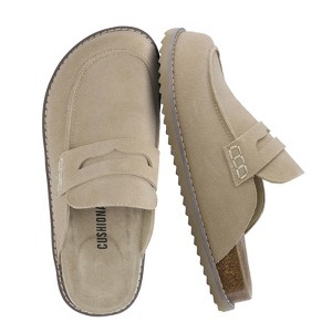 CUSHIONAIRE Zola Women’s Penny Clog Mule – Suede Slip-On with Memory Foam, Cork Footbed & Flexible Outsole - 1 of 4