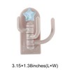 Unique Bargains Utility 3-Hook Adhesive Shining Star Star 3.15"x1.38" 5 Pcs - 3 of 4