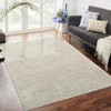 9x12 Ultra Soft Shag Area Rug,Plush Non-Slip Boho Floral Rug, Non-Shedding & Easy Care Thick Modern Fluffy Carpet– Beige - 4 of 4