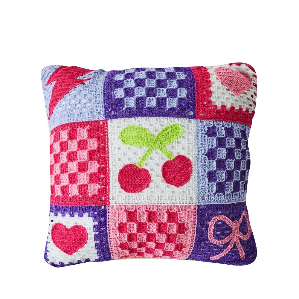 Prism Crochet Icon Decorative Pillow