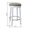 FONTOI 2PCS 360° Swivel Bar Stools, 26" Counter Height Stools with Upholstered Seat, White, 17.5"*26.25"*17.5" - 3 of 4