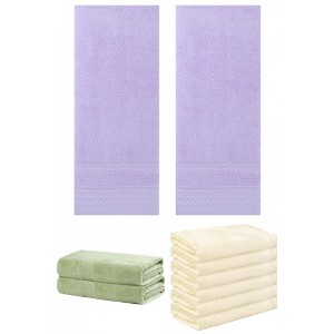 REGALWOVEN Striped Soft Absorbent Bathroom Cotton Towel Set 3 Pcs - 1 of 4