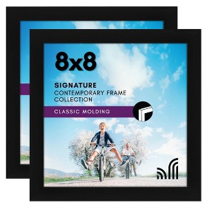 Americanflat Picture Frame with tempered shatter-resistant glass - Available in a variety of Sizes and Colors - 1 of 3