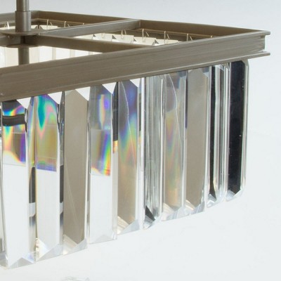 Silver Ridge Mini Jar Pendant with Prismatic Glass Shade