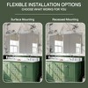 Cesicia 60 x 30 inches Triple Swing Medicine Cabinet with 3 Doors and 9 Shelves - 3 of 4