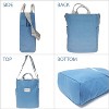 Wrapables Canvas Tote Bag for Women, Casual Cross Body Shoulder Handbag, Blue - 2 of 4