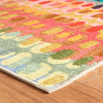 Multi-Color Synthetic Runner Rug 2.5x8 for High Traffic Areas