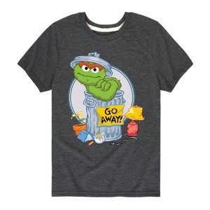 Boys' - Sesame Street - Oscar Go Away Short Sleeve Graphic T-Shirt - 1 of 4