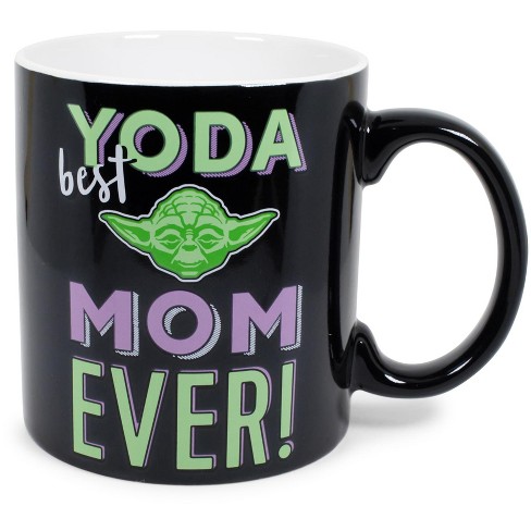 Silver Buffalo Star Wars yoda Best Mom Ever Ceramic Mug, Holds 20 Ounces