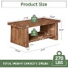 Lantine 2-Tier Solid Wood Coffee Table, 47.24" Farmhouse Rectangular Center Table for Living Room - 3 of 4