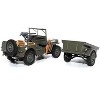Willys Jeep 1/4-Ton Utility Truck Olive Drab with Trailer "United States Army" 1/43 Diecast Model by Militaria Die Cast - 4 of 4