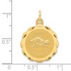 Black Bow Jewelry 14k Yellow Gold 20mm Swimming Disc Pendant - 4 of 4