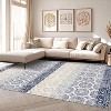 Acekool Washed Velvet Area Rug - Soft High-Density Brocade Carpet for Living Room & Bedroom, Easy Care Foldable Design - 3 of 4