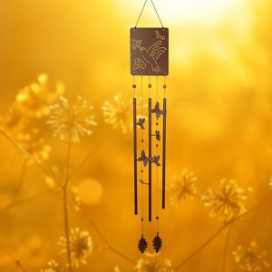 Woodstock Wind Chimes Signature Collection  Victorian Garden Chime  Rusted Steel Wind Chime - 1 of 4