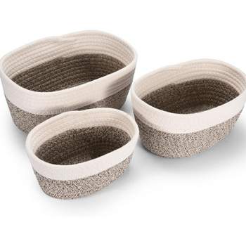 Bamodi 3 Sizes Rope Baskets For Storage - Set of 3 - White