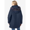 Woman Within Women's Plus Size Faux Fur Down Parka Coat - 3 of 4