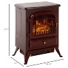 NicBex 22 Inch Electric Fireplace with Realistic LED Flames and Logs Freestanding 1500W Heater Fireplace with Overheating Protection - 3 of 4