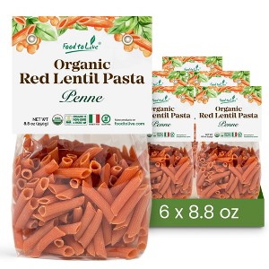 Organic Red Lentil Penne Pasta, 8.8 OZ - by Food To Live - 1 of 4