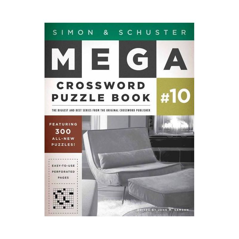 Simon & Schuster Mega Crossword Puzzle Book #10 - (S&s Mega Crossword Puzzles) by  John M Samson (Paperback), 1 of 2