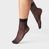 Women's 20D Sheer 3pk Anklet Socks - A New Day™ Beige/Soft Brown/Black One Size - 3 of 4