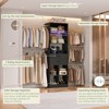 Aheaplus Closet Organizer with 2 Wooden Drawers, Walk-in Closet System with 5 Hang Rods & shelves - 4 of 4