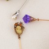 Anna-Kaci Classic Vintage 3Pcs Hat Pin Set with Rhinestone Teardrop and Pearl Accents for Scarves Lapels and Hat Accessories - 3pcs Bow - 2 of 4
