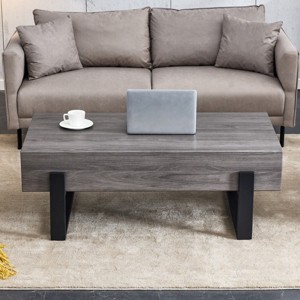 Minimalis Coffee Table With Metal Legs,Marble-Patterned Coffee Table,Coffee Table Unique,Coffee Table For Living Room -Maison Boucle - 1 of 4