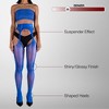 LECHERY Women's Lustrous Silky Shiny Sheer Suspender High-Waisted No Waistband Nylons Pantyhose Tights Stockings (1 Pair) - 3 of 4