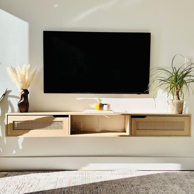 Floating tv sales stand target