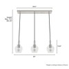 Hunter 6" Maple Park Ceiling Light Brushed Nickel Finish - 3 Bulb Linear Cluster for Indoor Use - 2 of 4