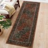 Vintage Washable Floral Print Living Room Area Rugs, Soft Non Slip Floor Cover for Bedroom Dining Room, Retro Accent Carpet - 2 of 4