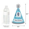 Big Dot of Happiness Blue Elephant - Cone Happy Birthday Party Hats for Kids and Adults - Set of 8 (Standard Size) - 3 of 4