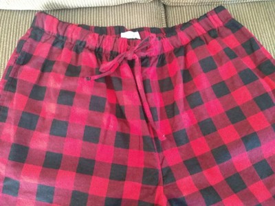 Adr Men's Cotton Flannel Pajama Pants, Winter Joggers Red Buffalo Check  Plaid Medium : Target