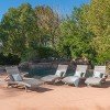 GDFStudio Keira Outdoor Aluminum and Wicker Adjustable Armless Chaise Lounge - 2 of 4