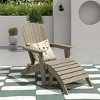 WestinTrends Tuscany HIPS Outdoor Patio Folding Adirondack Chair with Ottoman (2-Piece Set) - 2 of 4