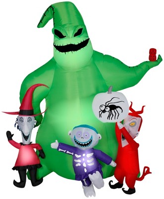 Nightmare Before Christmas Airblown Inflatable Oogie w/Creatures Scene Disney  , 7 ft Tall, Multi