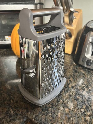 Stainless Steel Box Grater With Removable Bottom Container And Lid ...