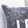 TopComfy Support Pillow Nneka Let It Snow Gray Velvet Lumbar Pillow for Winter Decor, Gray, 17"*17"*10" - 2 of 4